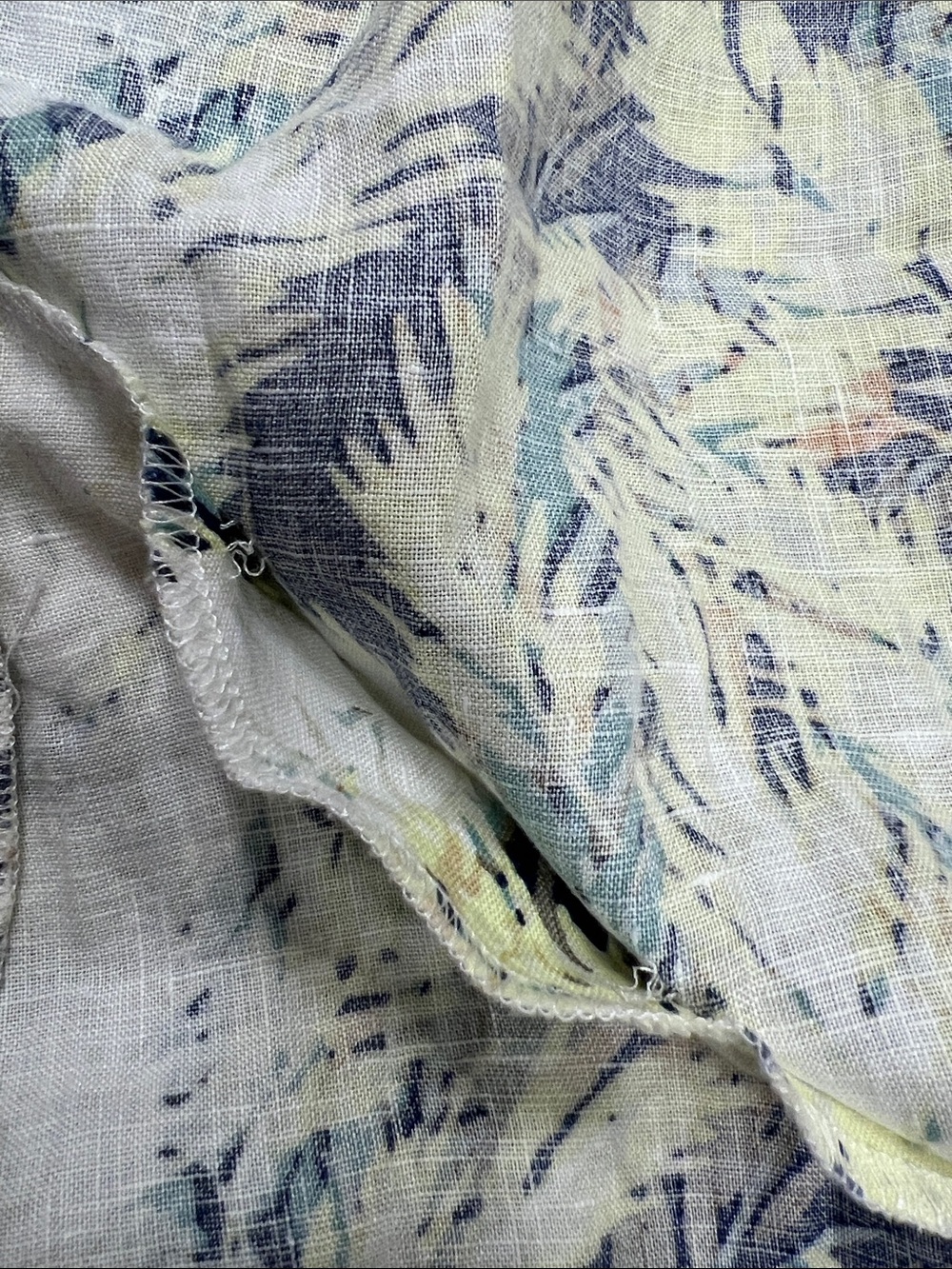 J. Jill Yellow, Navy & White Leaf-Print Maxi Dress - Picture 7 of 7